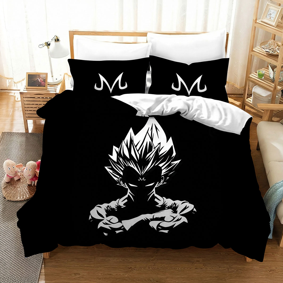 Dragon Ball Majin Vegeta Minimalist Dark Art Bedding Set 2