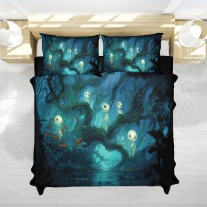 Kodama Forest Spirit Bed Set – Studio Ghibli Anime Bedding