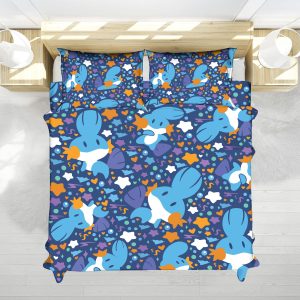 Mudkip Star Pattern Bed Set – Pokemon Anime Bedding