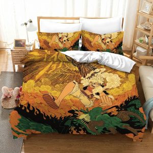 One Piece Sun God Awakening Bedding Set – Mythical Fire Dragon Design