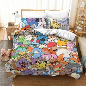 Pokemon All-Star Collage Bed Set – Pokemon Anime Bedding