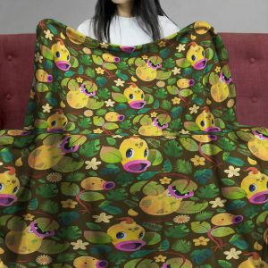 Pokemon Bellsprout Forest Pattern Cozy Fleece Blanket