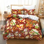 Pokemon Christmas All-Over Pattern Bed Set – Pokemon Holiday Anime Bedding