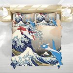 Pokemon Latios & Latias Wave Art Bed Set – Pokemon Anime Bedding