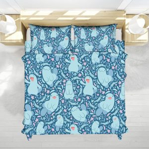 Quagsire Cute Pattern Bed Set – Pokemon Anime Bedding