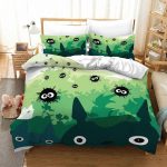 Studio Ghibli Totoro Forest Soot Sprites Cozy Bedding Set