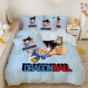 Dragon Ball Kid Goku Blue Cute Anime Bedding Set