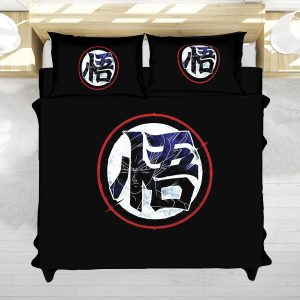 Dragon Ball Z Kanji Go Symbol Black Bed Set