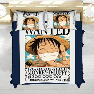 Monkey D. Luffy Wanted Poster One Piece Bedding Set