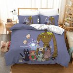 Studio Ghibli Friends Purple Night Bed Set