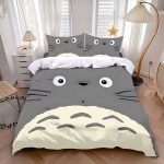 Totoro Face Cute Minimal Bed Set