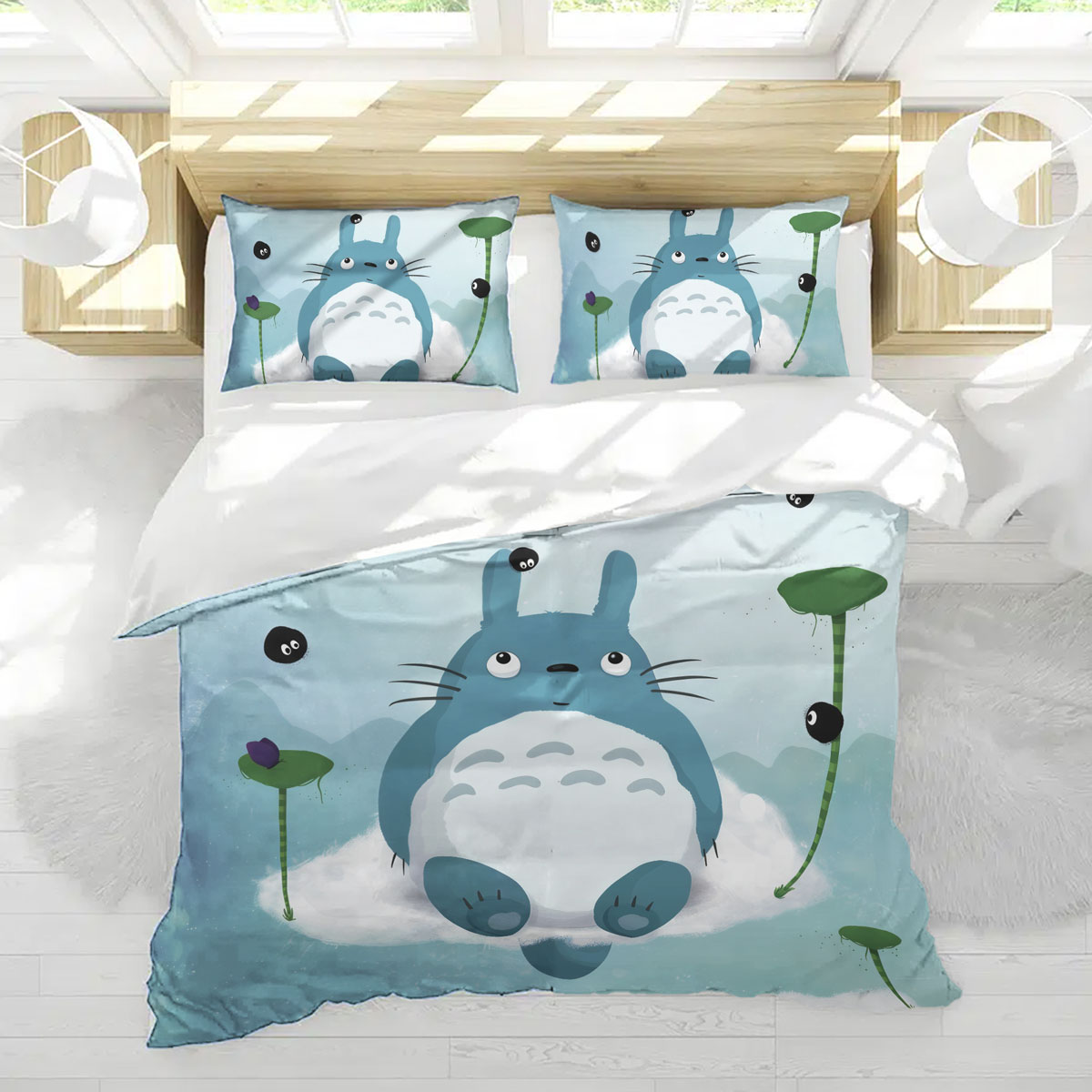 Totoro Floating Sky Bed Set with Soot Sprites 1