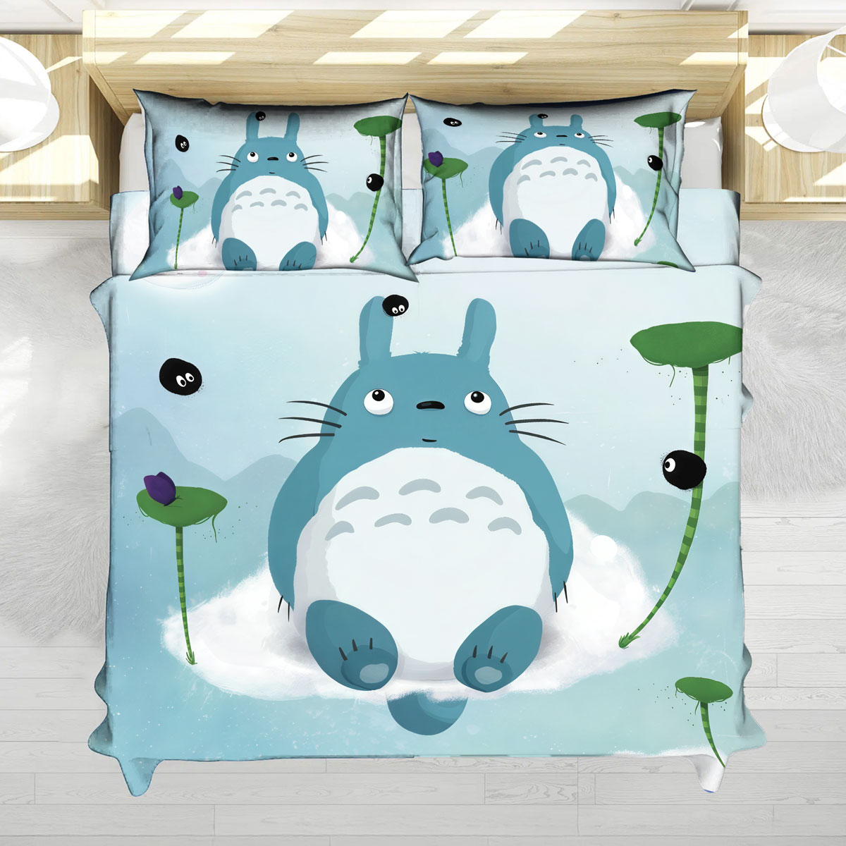 Totoro Floating Sky Bed Set with Soot Sprites 3