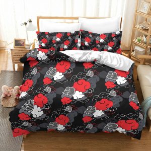 Akatsuki Cloud Pattern Anime Bedding Set