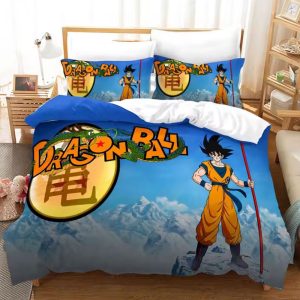 Dragon Ball Goku Power Pole Classic Anime Bed Set