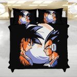 Dragon Ball Goku vs Vegeta Moon Face Off Bed Set