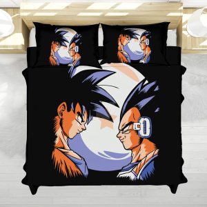 Dragon Ball Goku vs Vegeta Moon Face Off Bed Set