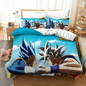 Goku Ultra Instinct vs Vegeta Blue Dragon Ball Bed Set