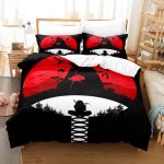 Naruto Uchiha Clan Red Moon Sharingan Anime Bedding Set