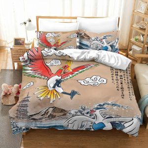 Pokemon Ho-Oh and Lugia Japanese Wave Bed Set