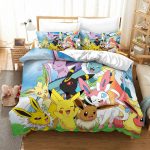 Pokemon Pikachu Eevee Evolutions Bedding Set Anime Style