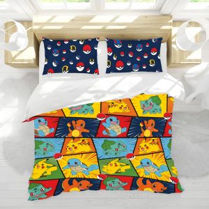 Pokemon Starter Characters Anime Bedding Set