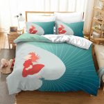 Ponyo Ocean Wave Minimalist Studio Ghibli Bed Set