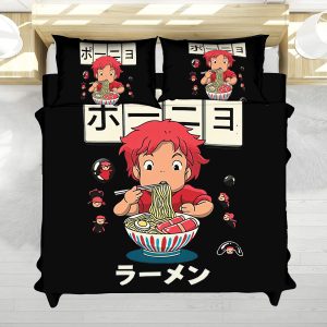 Ponyo Ramen Anime Studio Ghibli Bed Set
