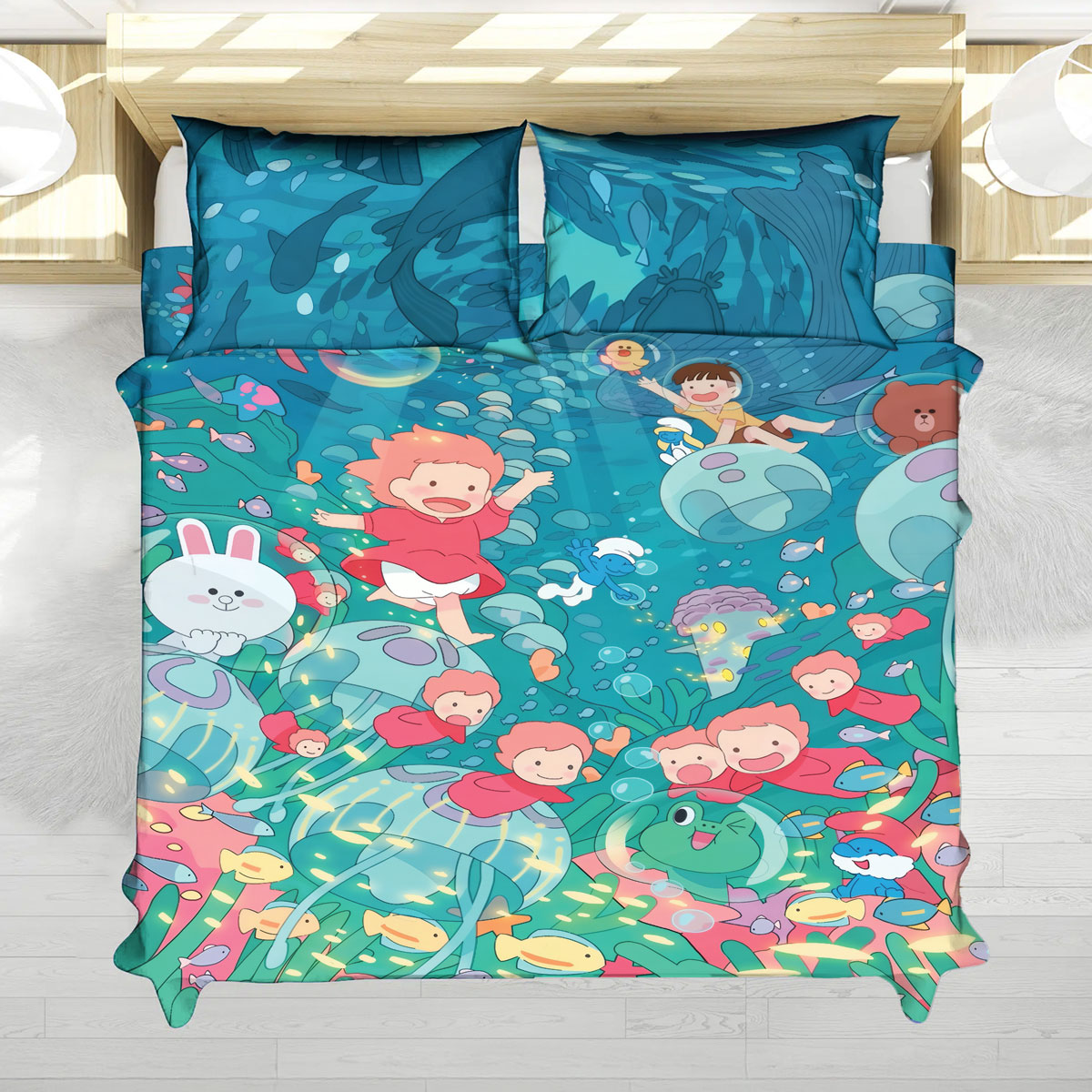 Ponyo Underwater Adventure Studio Ghibli Bedding Set 1