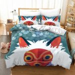 San Wolf Mask Princess Mononoke Bed Set