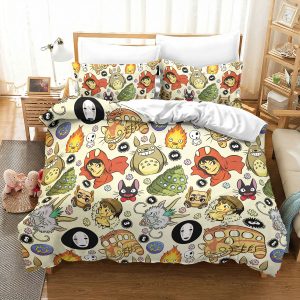 Studio Ghibli Character Pattern Anime Bedding Set