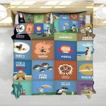 Studio Ghibli Movies Collage Anime Bedding Set