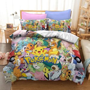 Pokémon All Characters Colorful Anime Bedding Set