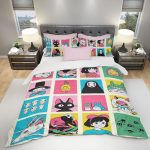 Studio Ghibli Characters Color Block Anime Bedding Set
