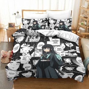 Muichiro Tokito Manga Panel Demon Slayer Bedding Set