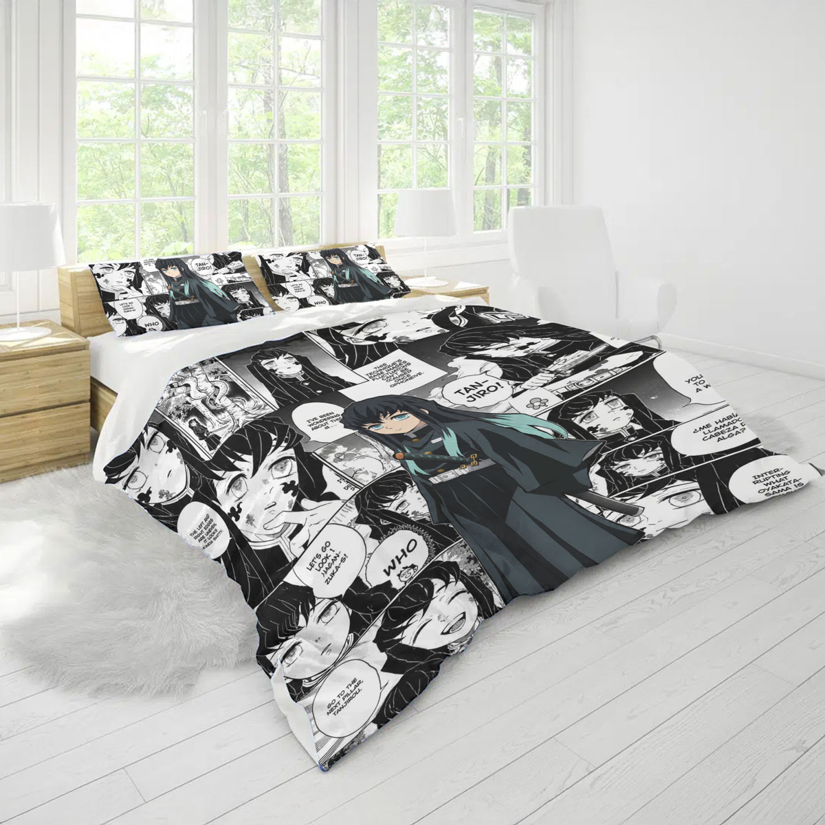 Muichiro Tokito Manga Panel Demon Slayer Bedding Set 9 Muichiro Tokito Manga Panel Demon Slayer Bedding Set 4