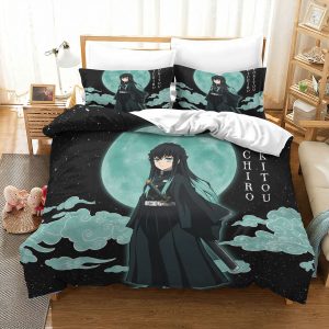 Muichiro Tokito Moonlit Mist Demon Slayer Bedding Set