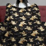 Pokemon Mimikyu Dark Ghost Pattern Cozy Blanket
