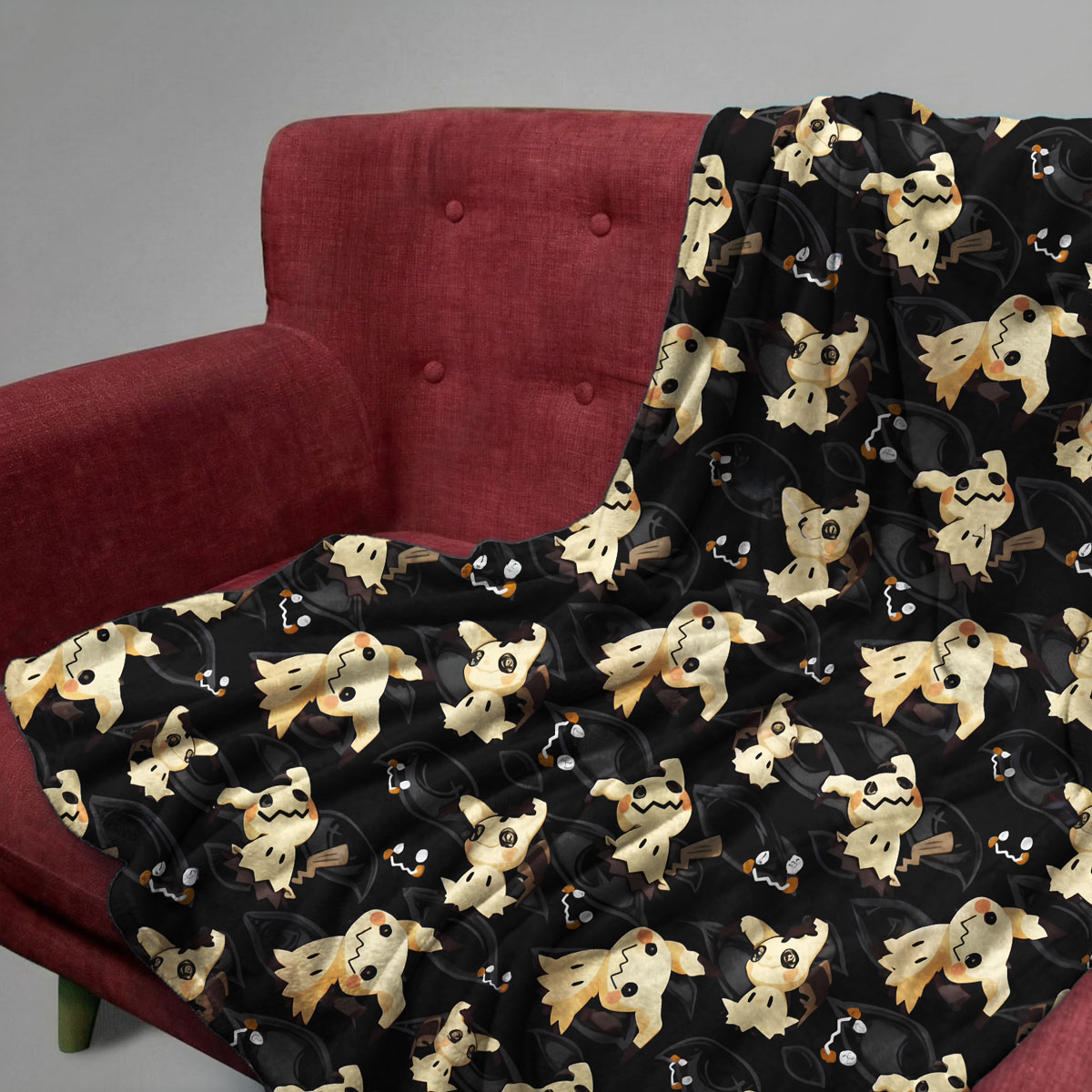 Pokemon Mimikyu Dark Ghost Pattern Cozy Blanket 9 Pokemon Mimikyu Dark Ghost Pattern Cozy Blanket 4