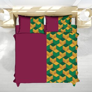 Giyu Tomioka Haori Pattern Demon Slayer Bedding Set