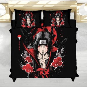 Itachi Uchiha Akatsuki Raven Moon Naruto Bedding Set