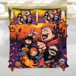 Jujutsu Kaisen Halloween Chibi Characters Bedding Set