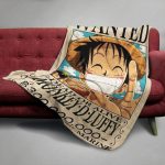 Monkey D. Luffy Wanted Poster Fleece Blanket