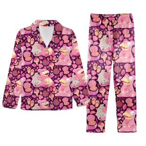 Slowpoke Slowbro Pink Tropical Sleepwear Pajama Set