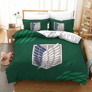 Attack on Titan Survey Corps Green Wings of Freedom Bedding Set