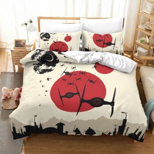 Star Wars TIE Fighter Red Sun Bedding Set
