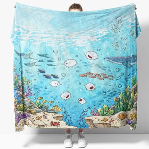 The Boy and the Heron Warawara Ocean Blanket